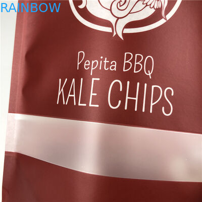 Aluminum Food Packaging Bag Matte Effect Plastic Laminated Stand Up Tea Mixed Veggies Pouch Pouches For Chips