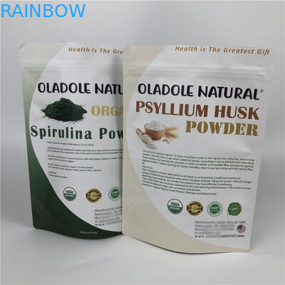 Custom Printing Chips Zip Lock Stand Up Pouch White Kraft Paper Bags