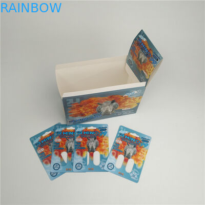 90mic Pills Paper Cards 3D Card Rhino 7 Plastic Capsule Blister Holographic