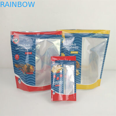 MOPP Plastic Stand Pouch Sachet Packaging Transparent Window CMYK Pantone