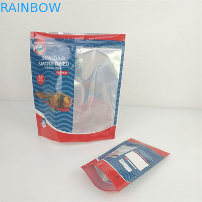 MOPP Plastic Stand Pouch Sachet Packaging Transparent Window CMYK Pantone
