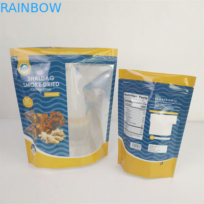 Doypack Sachet Food Zipper Bag Transparent Plastic VMPET CMYK Pantone