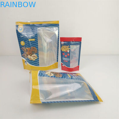 Doypack Sachet Food Zipper Bag Transparent Plastic VMPET CMYK Pantone