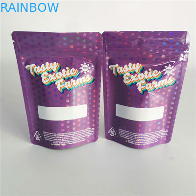 Child Smell Proof Herbal Incense Packaging PET CBD Weed VMPET Herbal Weed Bag