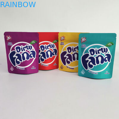 Edibles Matte Mylar Aluminium Bag Smell Proof Runtz 7g 35g CMYK Gravure