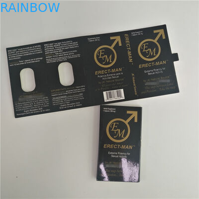Rhino 10K Sexual Pill Blister Paper Card 3D Lenticular CMRK Pantone