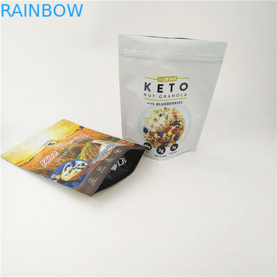 CMYK CPP Resealable Mylar Bag Frosted Stand Up Doypack Zipper 120mic MOPP