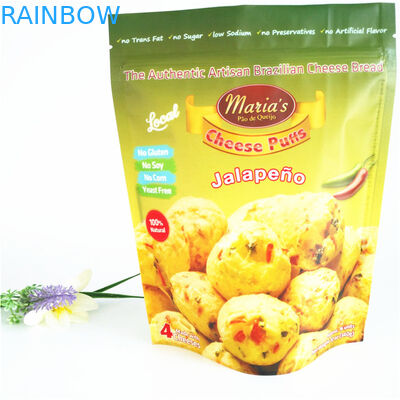 110mic Resealable Zipper Bags CMYK Plastic Popcorn Stand Up 1.2C MPET