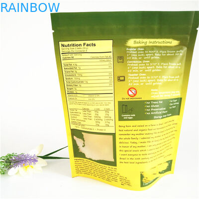 110mic Resealable Zipper Bags CMYK Plastic Popcorn Stand Up 1.2C MPET