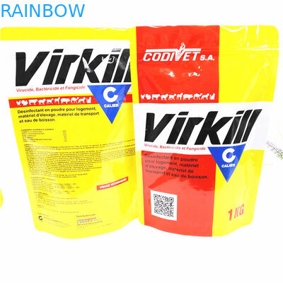 CMYK MOPP Plastic Smell Proof Pouches Popcorn Stand Up 110mic