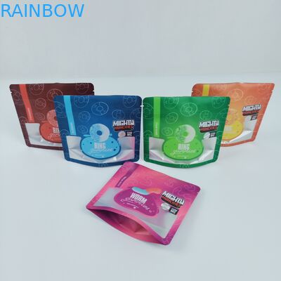 10C Gravure Stand Up Zipper Bag Die Cut 3.5g 7g Weed Hemp MOPP 120mic