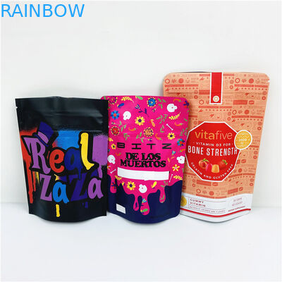 3.5g Gravnre CMYK Plastic Stand Up Bag Anti Counterfeiting For  Dry Flower