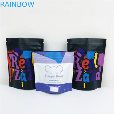 3.5g Gravnre CMYK Plastic Stand Up Bag Anti Counterfeiting For  Dry Flower
