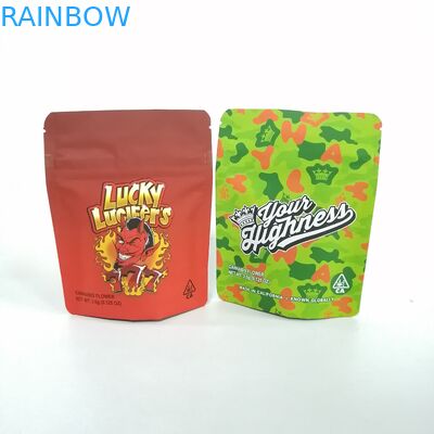 Soft Touch Edible Packaging Food Bags 3.5g Stand Up Pochon With Zipper