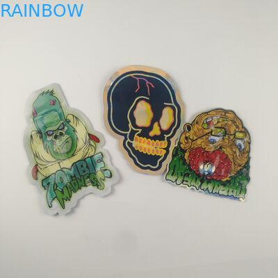 Gummies Jelly Cannabis Plastic Pouches Packaging Die Cut Custom Zipper Bags 3.5g