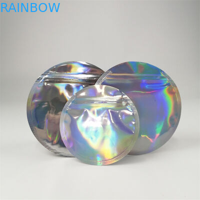 Customized Printing Edible Round Shaped Plastic Pouches Packaging 3.5g 7g