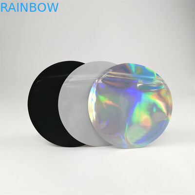 Customized Printing Edible Round Shaped Plastic Pouches Packaging 3.5g 7g