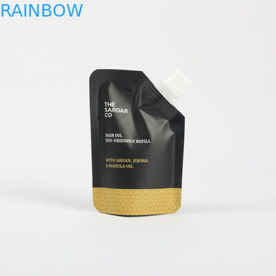 Custom Foil Plastic Cosmetic Stand Up Spout Pouch Facial Cream Packaging Refill Bags