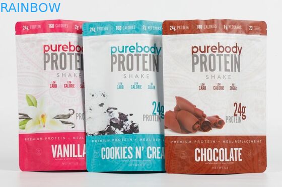 Customized Edible Mylar Plastic Pouches Packaging Ziplock Stand Up Pouch For Food