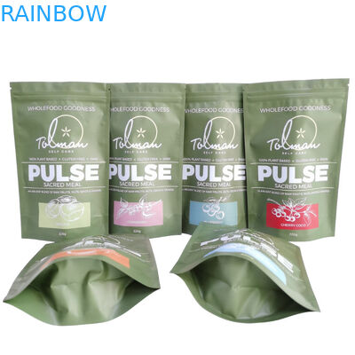 Customized Edible Mylar Plastic Pouches Packaging Ziplock Stand Up Pouch For Food