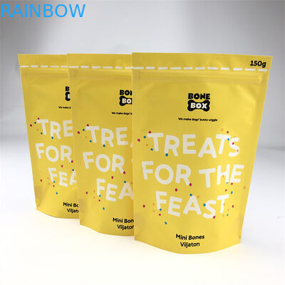 CMYK Pet Food Packaging Aluminum Foil Bag Stand Up With Zipper