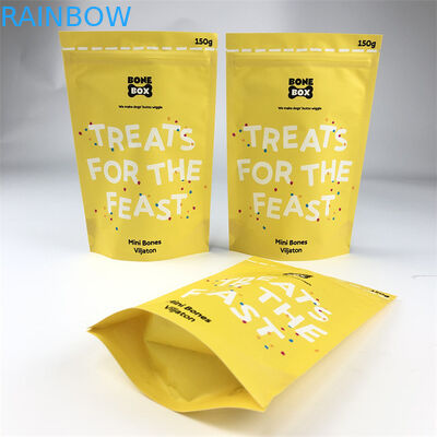 CMYK Pet Food Packaging Aluminum Foil Bag Stand Up With Zipper