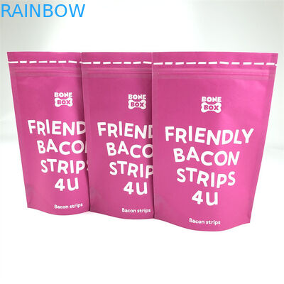 Stand Up Zipper Plastic Pouches Packaging For Pet Food