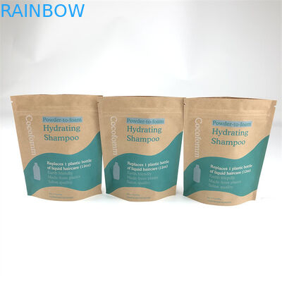 Eco Friendly Shampoo Liquid Packaging Pouch Stand Up Zipper Bags Kraft Paper