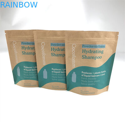 Eco Friendly Shampoo Liquid Packaging Pouch Stand Up Zipper Bags Kraft Paper
