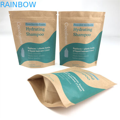 Eco Friendly Shampoo Liquid Packaging Pouch Stand Up Zipper Bags Kraft Paper