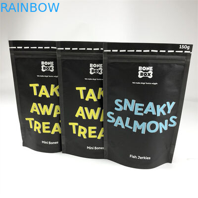 CMYK Printed Plastic Pouches Packaging Kraft Paper Dog Food Bag