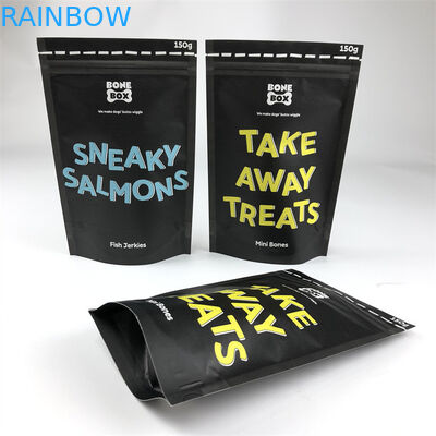 CMYK Printed Plastic Pouches Packaging Kraft Paper Dog Food Bag