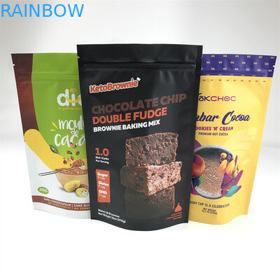 Food Grade Zip Lock Plastic Bag Aluminum Foil Stand Up Bag With Zipper