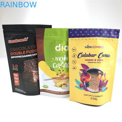 Food Grade Zip Lock Plastic Bag Aluminum Foil Stand Up Bag With Zipper