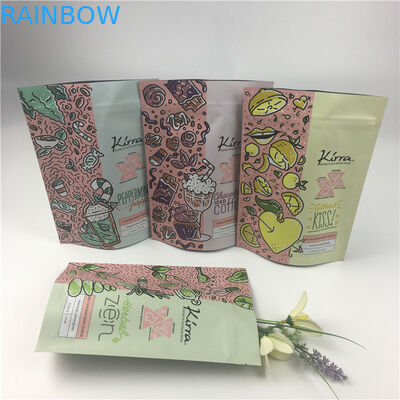 Aluminum Foil Doypack Smell Proof Tea Food Packing Bags With Zipper