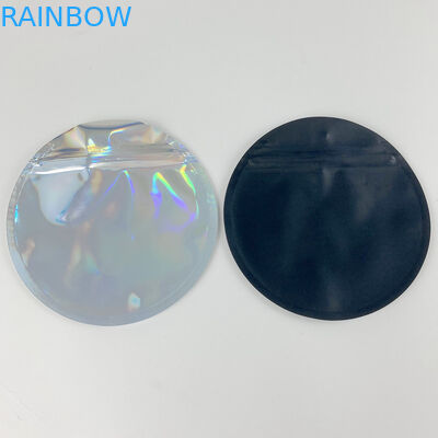 Resealable Holographic Mylar Aluminum Foil Bags Die Cut Custom Shaped 3.5G