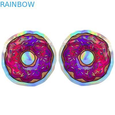Smell Proof Mylar Edibles Plastic Bags Flower Seeds Holographic Round Shape Bags 3.5G