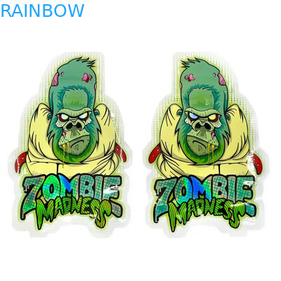 Smell Proof Mylar Edibles Plastic Bags Flower Seeds Holographic Round Shape Bags 3.5G