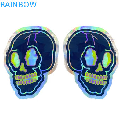 Smell Proof Mylar Edibles Plastic Bags Flower Seeds Holographic Round Shape Bags 3.5G