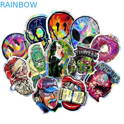 Circle Irregular Resealable Die Cut Candy Pouch Custom Shape Mylar Bag 3.5G 7G