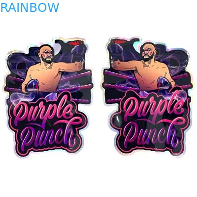 Circle Irregular Resealable Die Cut Candy Pouch Custom Shape Mylar Bag 3.5G 7G