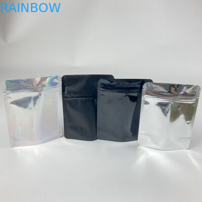 Child Resistant Circle Holographic Pouch Bag Aluminum Foil Flower Seeds Mylar Exit Bags