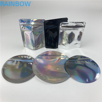 Plastic Round Stand Up Zipper Pouch Runtz Edibles Die Cut Shaped Mylar Bag 3.5g