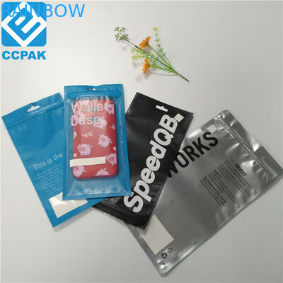 OEM Mobile Phone Case Transparent Plastic Zipper Bag For Accessories Data Cable Packaging