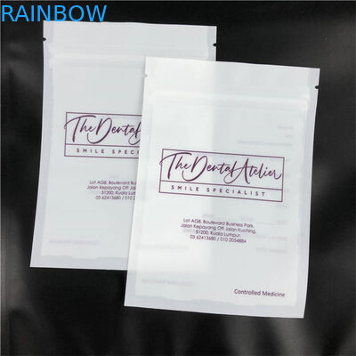 Custom Printed Flat Aligners Mylar Matte Packaging Bags With One Side Clear