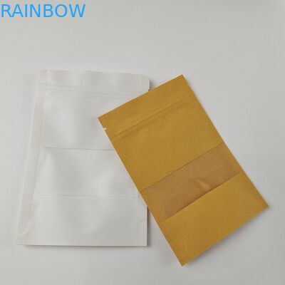 Custom Print Food Grade Tea Bags Packaging Zipper Doypack See Through Paper Bags With Logo