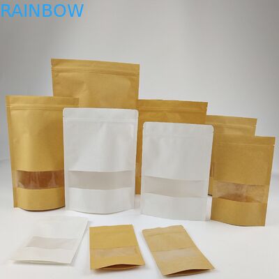 Custom Print Food Grade Tea Bags Packaging Zipper Doypack See Through Paper Bags With Logo