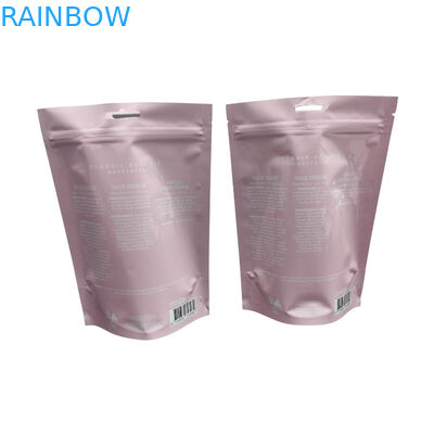 Custom Printed Aluminum Foil Stand Up Plastic Zipper Pouch For Ocean Sea Salt Body Scrub Cream