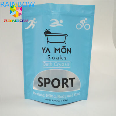 Body Scrub Soaks Bath Salt Packaging Bag Stand Up Doypack With Logo Zip Lock And Window