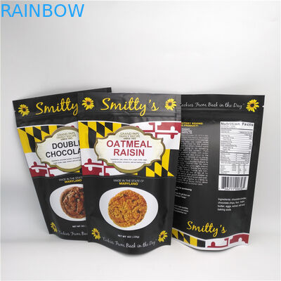 3.5g Smell Proof Food Packaging Bags Mylar Cookie Stand Up Pouches With Custom Logo